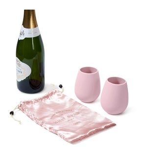 ODEME WHAT A PAIR SILICONE WINE GLASSES